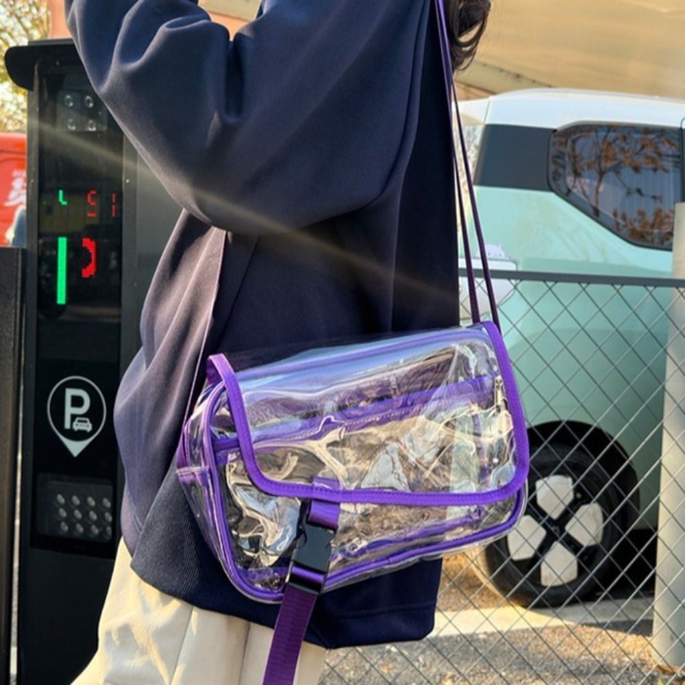Women Bags 2026 Trends - Simple Fashion PVC Crossbody Bag Transparent