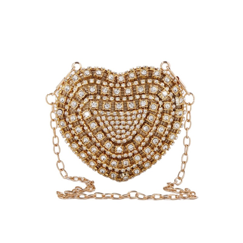 Clutch Bag Evening - Mini Heart-shaped Diamond Setting Evening Bag