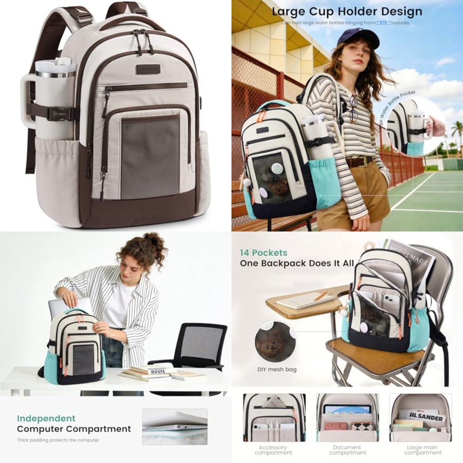Women'S Bags For Work - Laptop Backpack for Women with Large