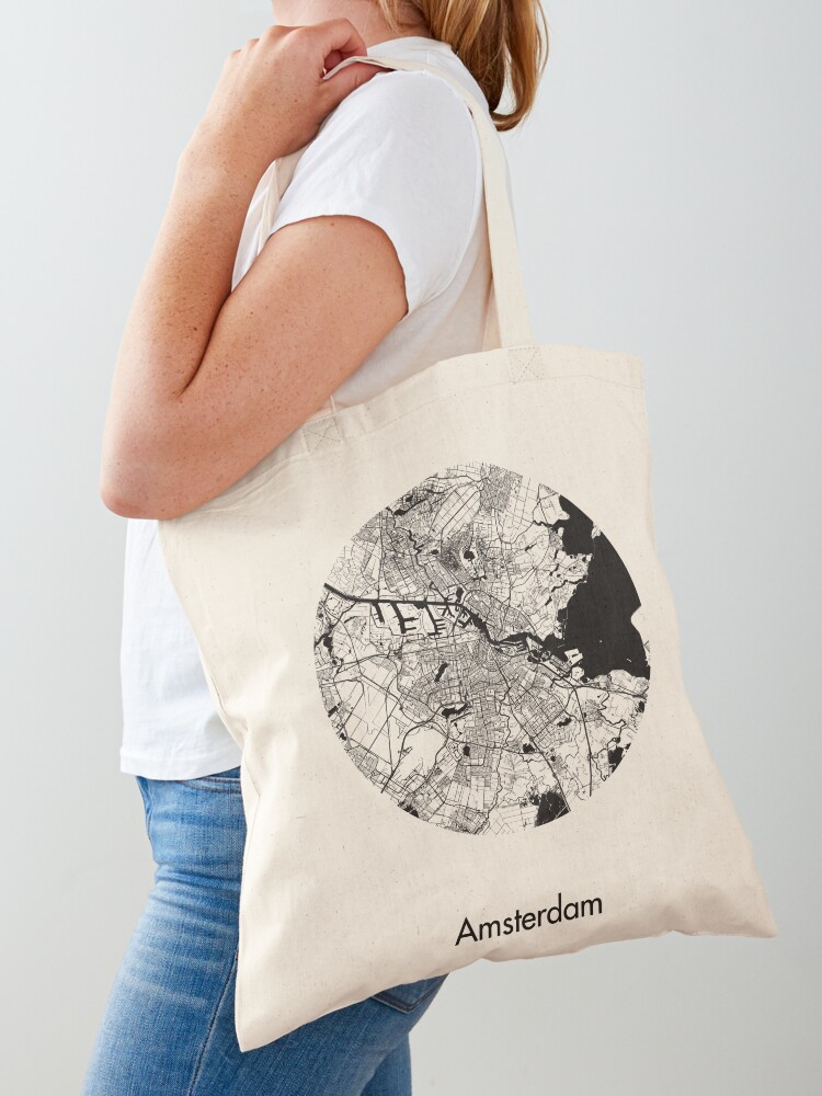 Women Bags Netherlands - Amsterdam City minimal Map (Netherlands, Europe)