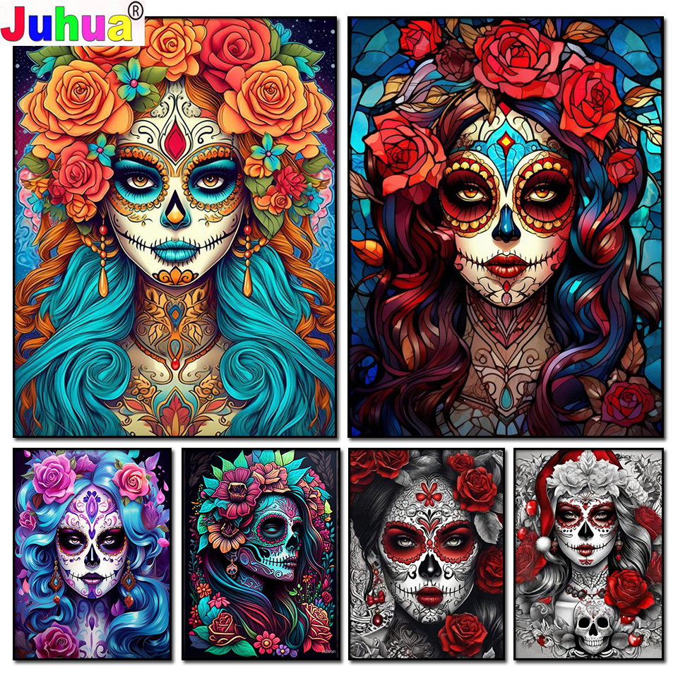 Women Bags Pictures - Mexican Catrina Sugar Skull Girl Diamond