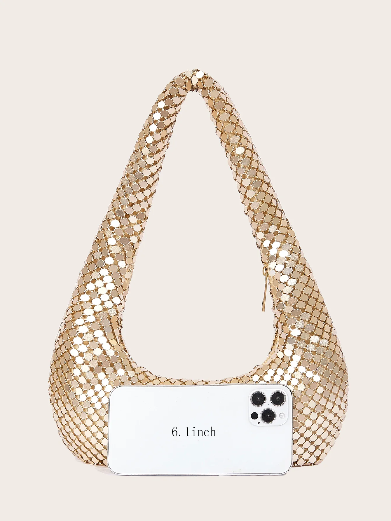 Ladies High-End Glittering Met - Clutch Bag Evening บทวิจารณ์และราคา
