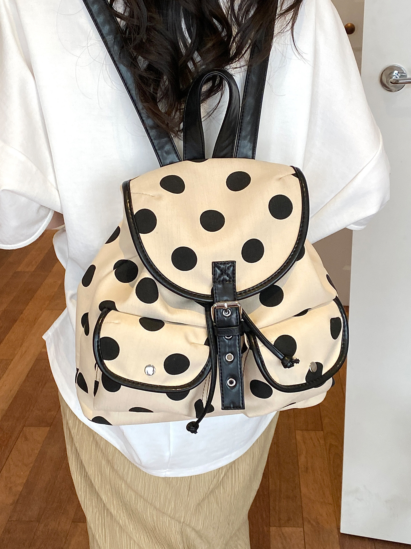 Fashion Polka Dot Backpack Wom - Women Bags In Trend บทวิจารณ์และราคา