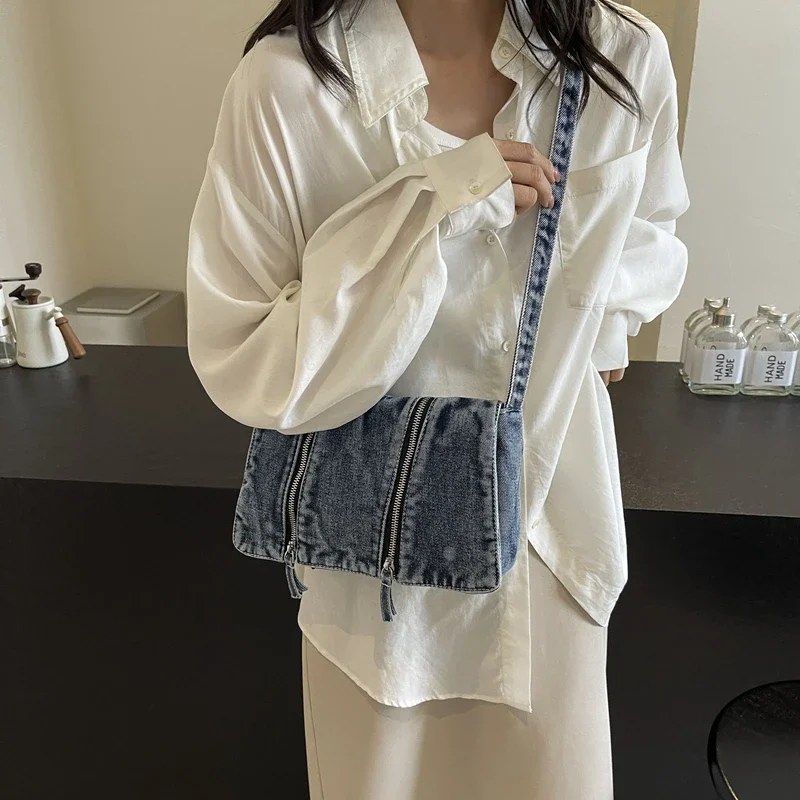 Solid Zipper Denim Versatile S - Women'S Bags New Look บทวิจารณ์และราคา
