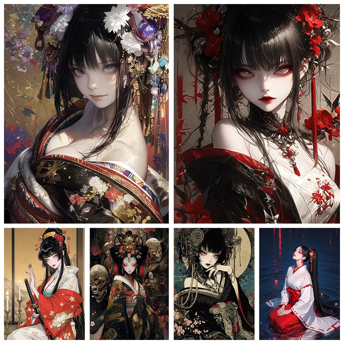 Sexy Kimono Woman 5D Diamond P - Women Bags Pictures บทวิจารณ์และราคา