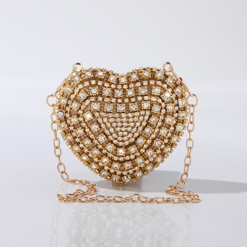 Mini Heart-shaped Diamond Sett - Clutch Bag Evening บทวิจารณ์และราคา