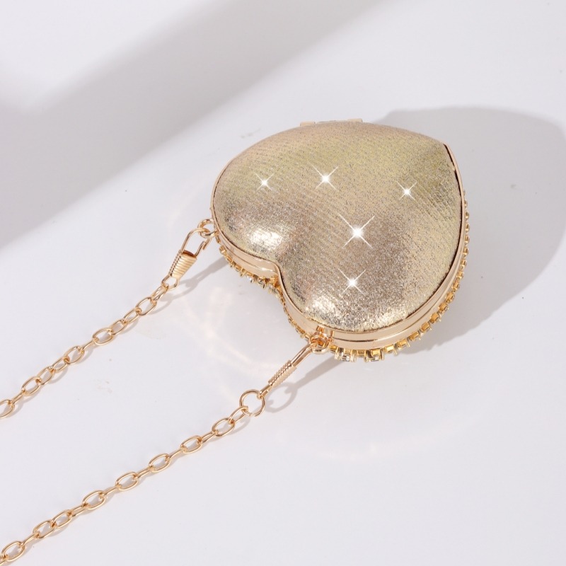 Mini Heart-shaped Diamond Sett - Clutch Bag Evening บทวิจารณ์และราคา