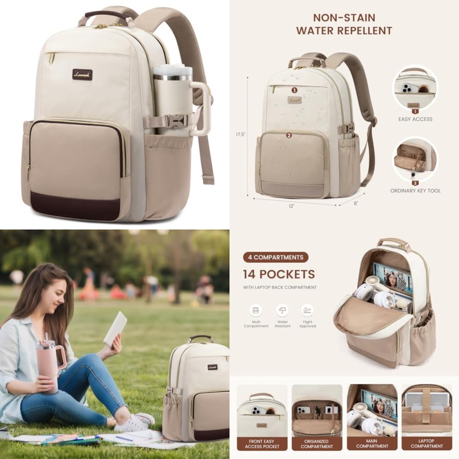 Laptop Backpack for Women with - Women'S Bags For Work บทวิจารณ์และราคา