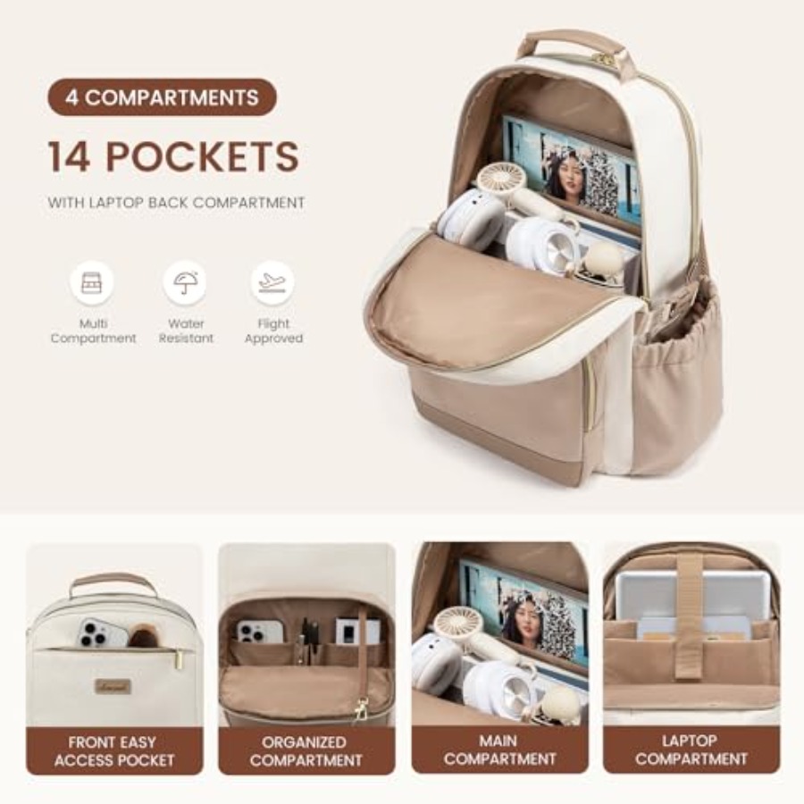Laptop Backpack for Women with - Women'S Bags For Work บทวิจารณ์และราคา