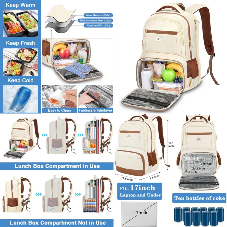 Backpack Lunch Bag for Women,  - Women'S Bags For Work บทวิจารณ์และราคา