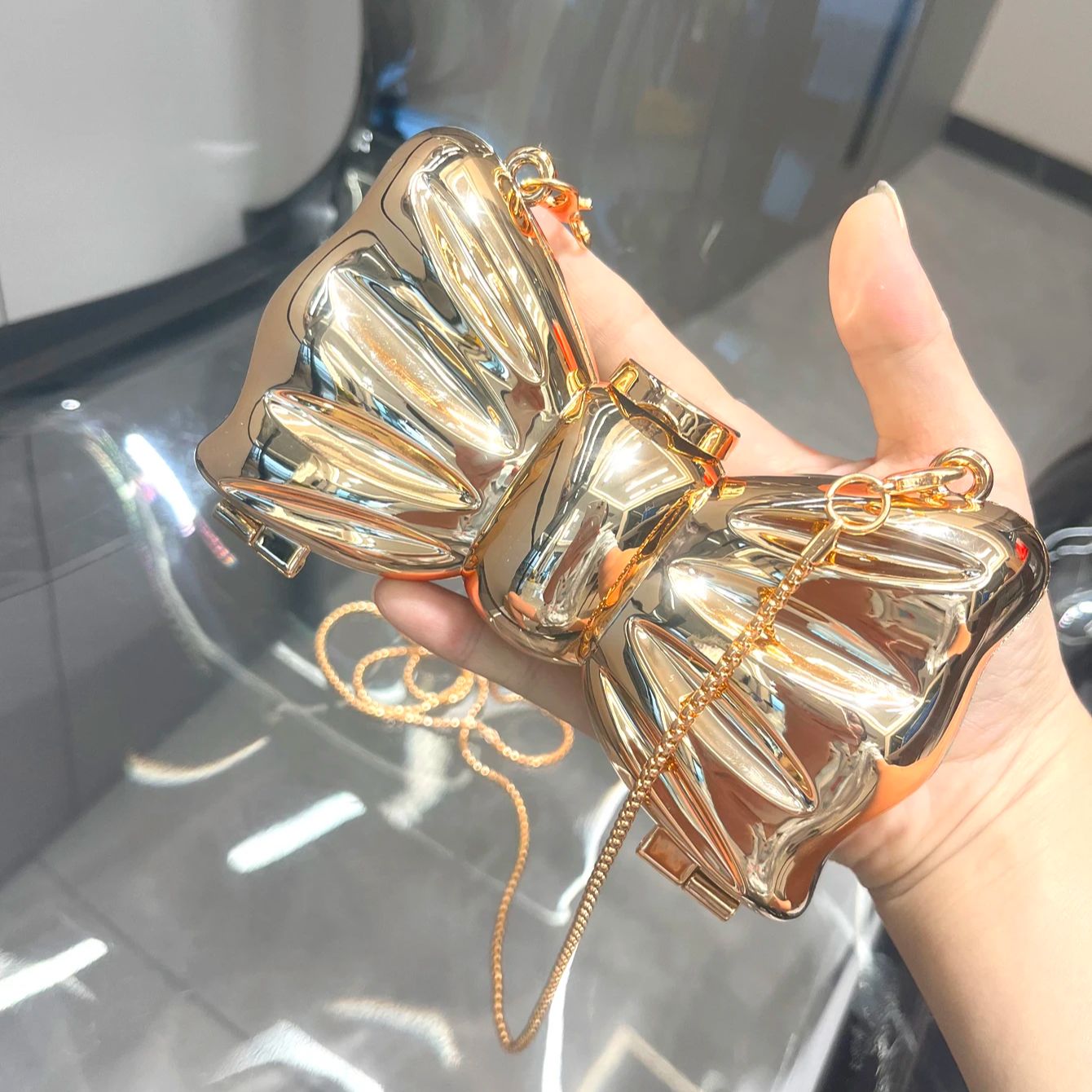 Golden Evening bag  Purses and - Clutch Bag Evening บทวิจารณ์และราคา