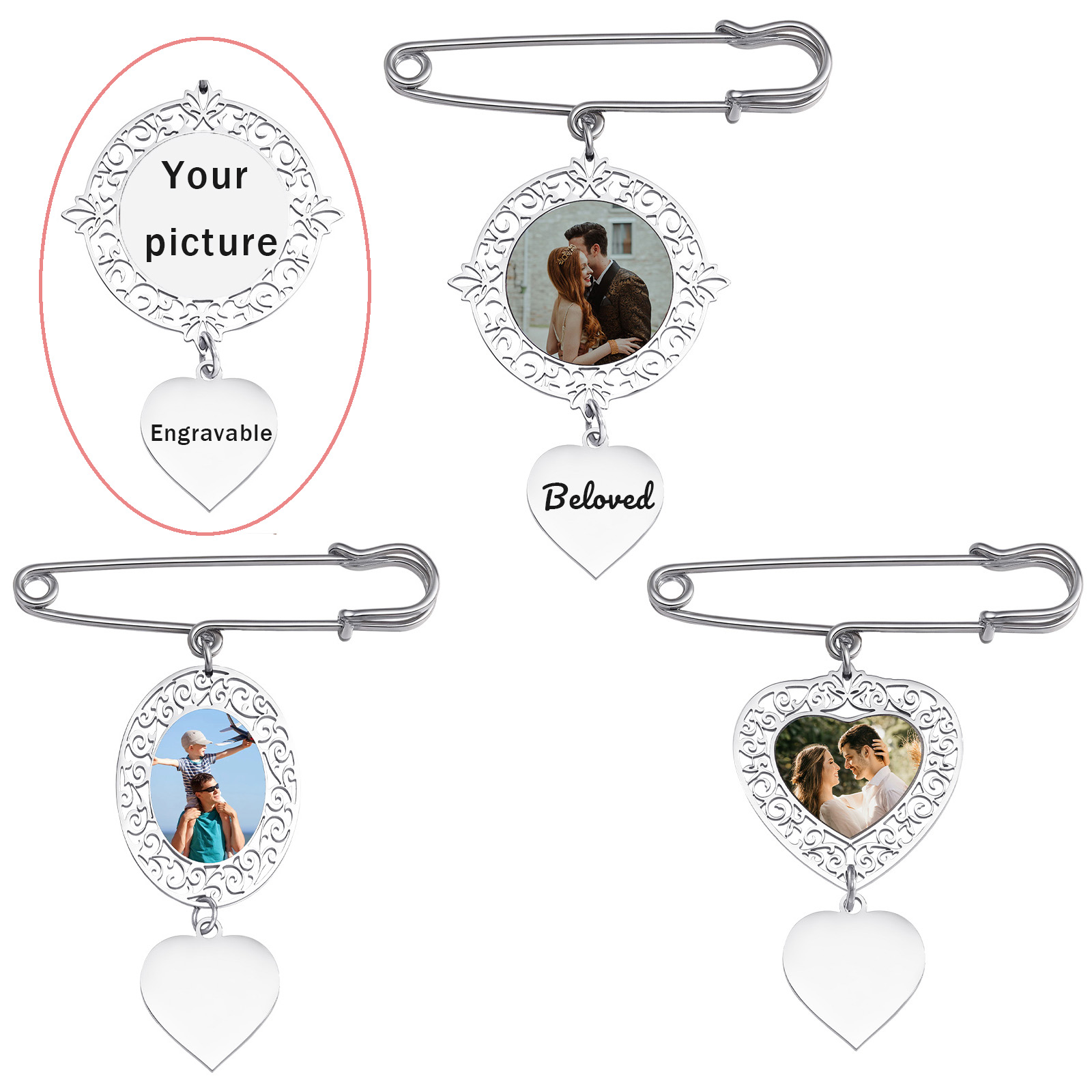 Custom Picture Badge Brooches  - Women Bags Pictures บทวิจารณ์และราคา