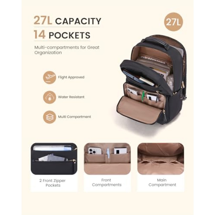 Laptop Backpack for Women with - Women'S Bags For Work บทวิจารณ์และราคา