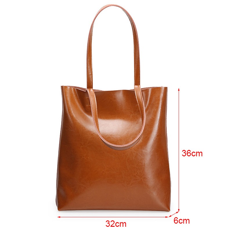 Cow Leather Bag Ladies Genuine - Women Hand Bags For Office บทวิจารณ์และราคา