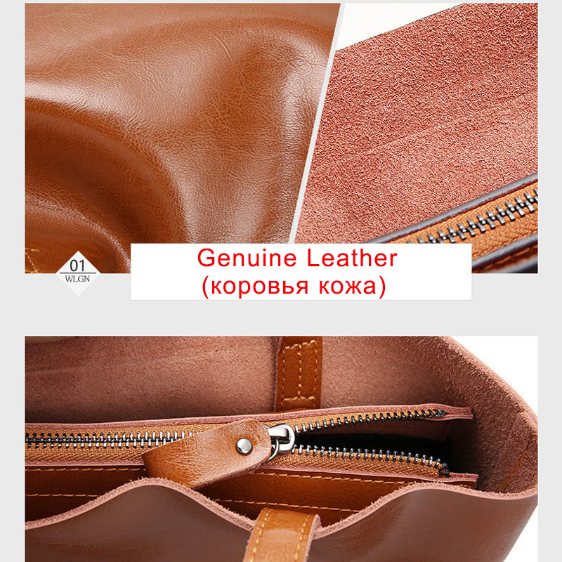 Cow Leather Bag Ladies Genuine - Women Hand Bags For Office บทวิจารณ์และราคา