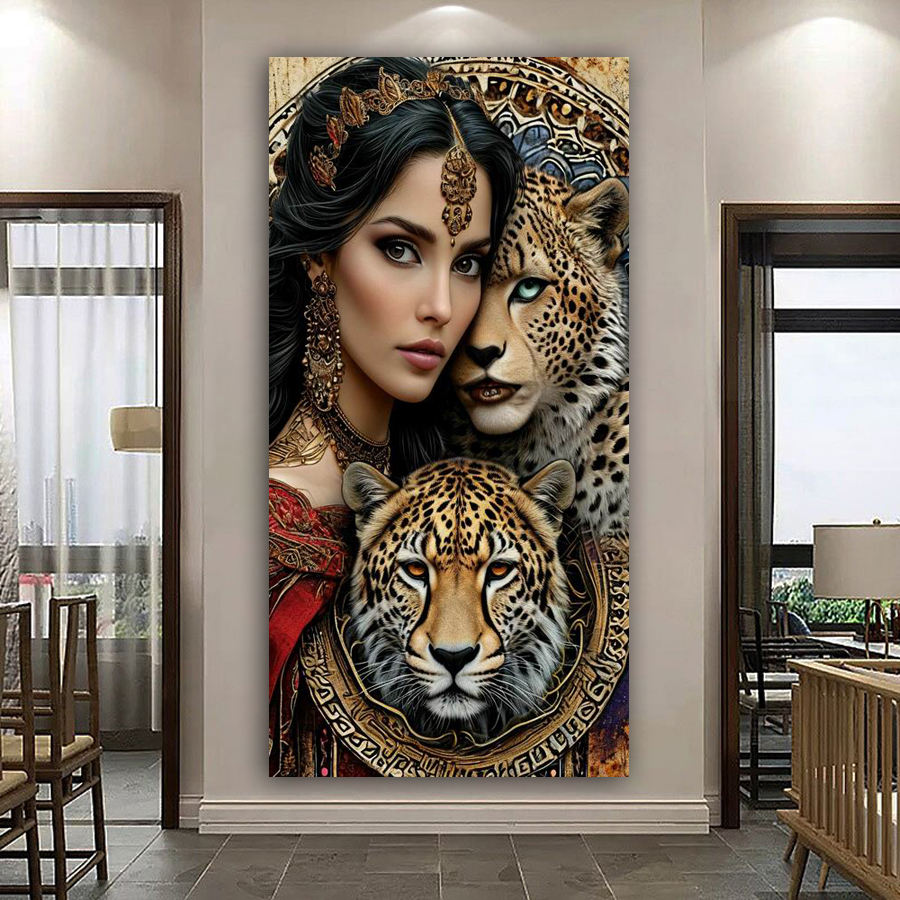 Woman and Leopards Picture Lar - Women'S Bags New Collection บทวิจารณ์และราคา
