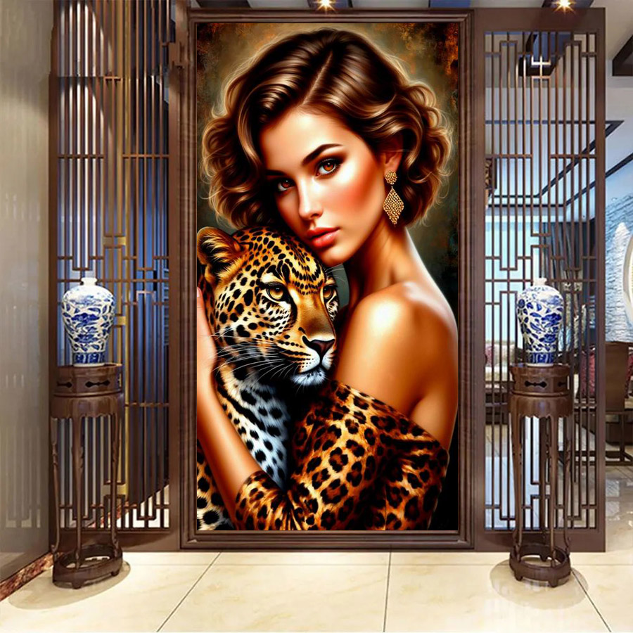 Woman and Leopards Picture Lar - Women'S Bags New Collection บทวิจารณ์และราคา