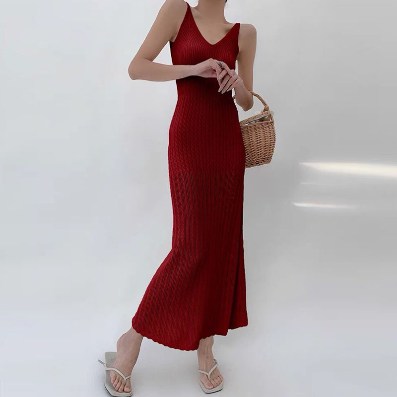 Strap Knitted Dress Summer New - Women'S Bags New Look บทวิจารณ์และราคา