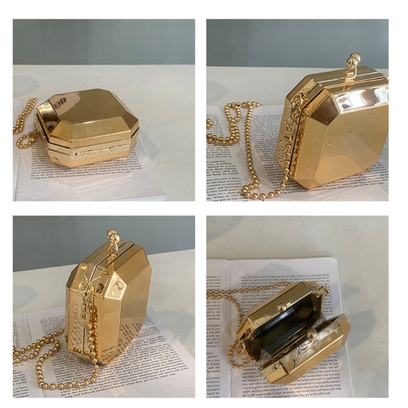 Mini Luxury Gold Party Evening - Clutch Bag Evening บทวิจารณ์และราคา