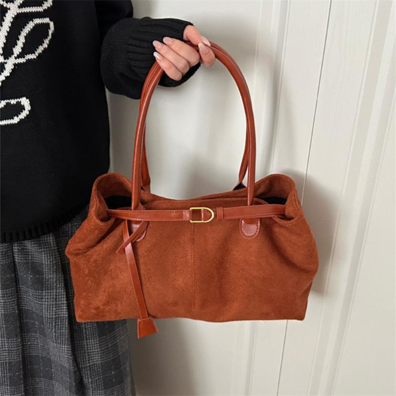 Vintage Faux Suede Handbag, La - Women Hand Bags For Office บทวิจารณ์และราคา