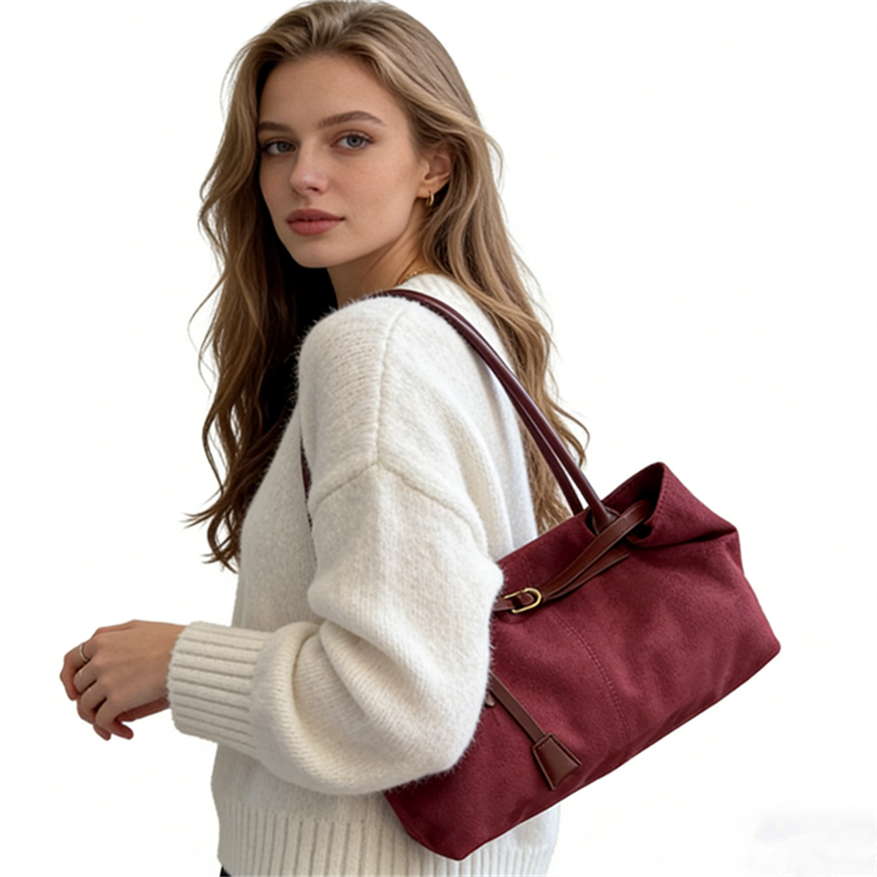 Vintage Faux Suede Handbag, La - Women Hand Bags For Office บทวิจารณ์และราคา