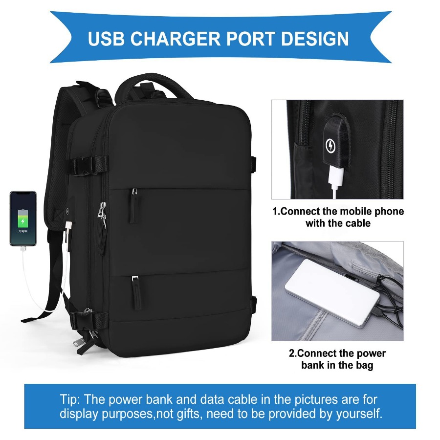 【New Arrival】Black Travel Back - Women'S Bags For Work บทวิจารณ์และราคา