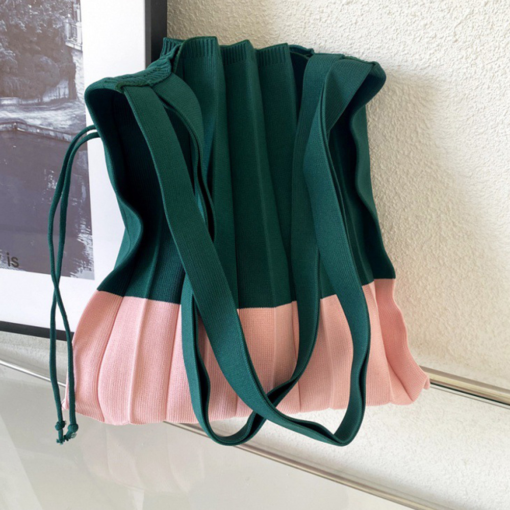 Knitted Foldable Storage Handb - Women Bags In Trend บทวิจารณ์และราคา