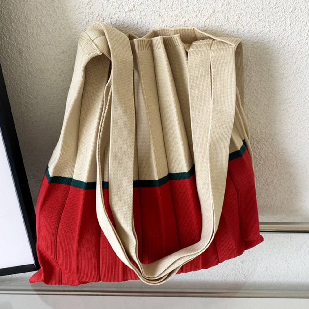Knitted Foldable Storage Handb - Women Bags In Trend บทวิจารณ์และราคา