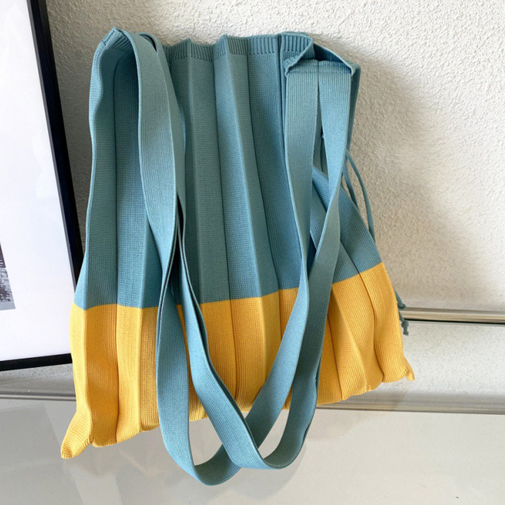 Knitted Foldable Storage Handb - Women Bags In Trend บทวิจารณ์และราคา