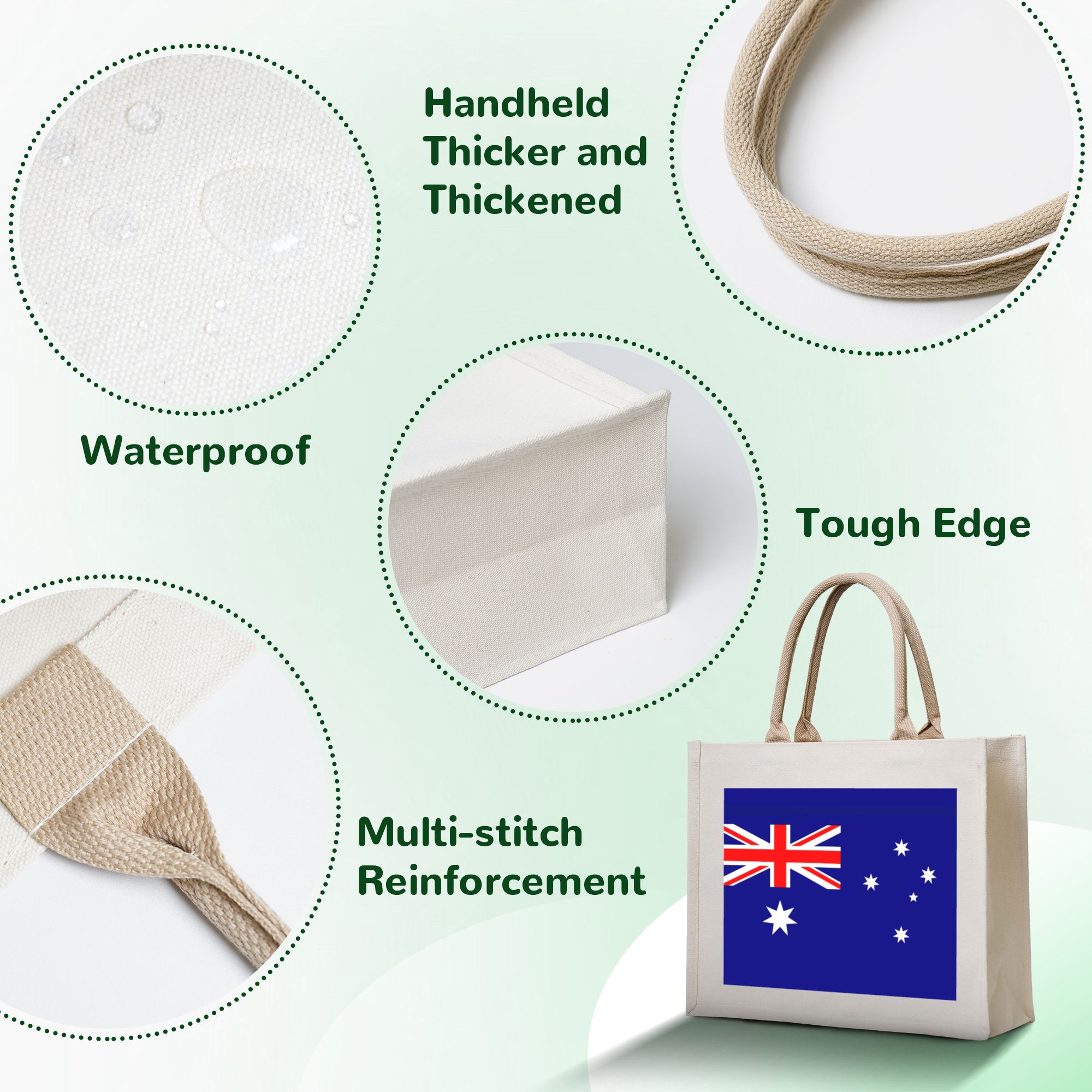 Australia Flag Grocery Tote Sh - Women Bags In Australia บทวิจารณ์และราคา