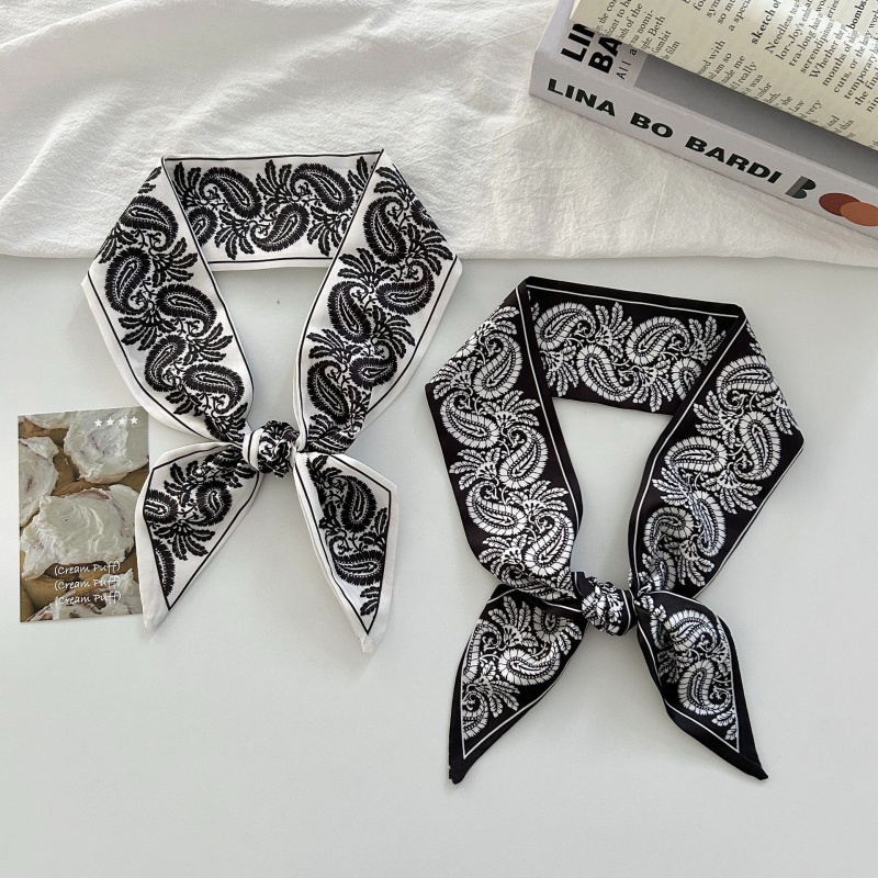 Paisley Print Satin Skinny Sca - Women Bags For Office Use บทวิจารณ์และราคา