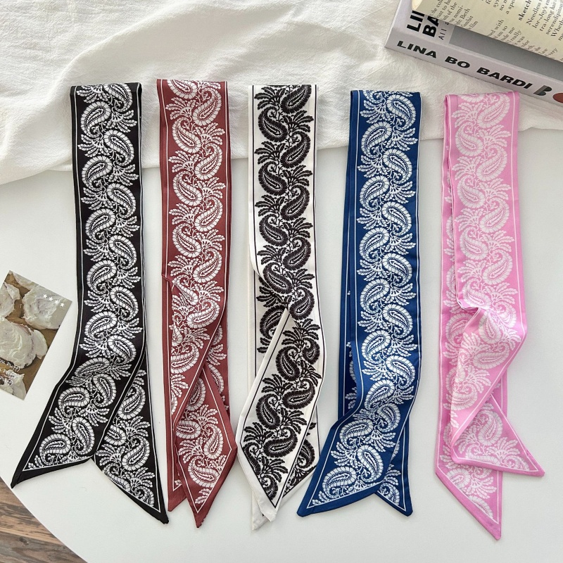Paisley Print Satin Skinny Sca - Women Bags For Office Use บทวิจารณ์และราคา