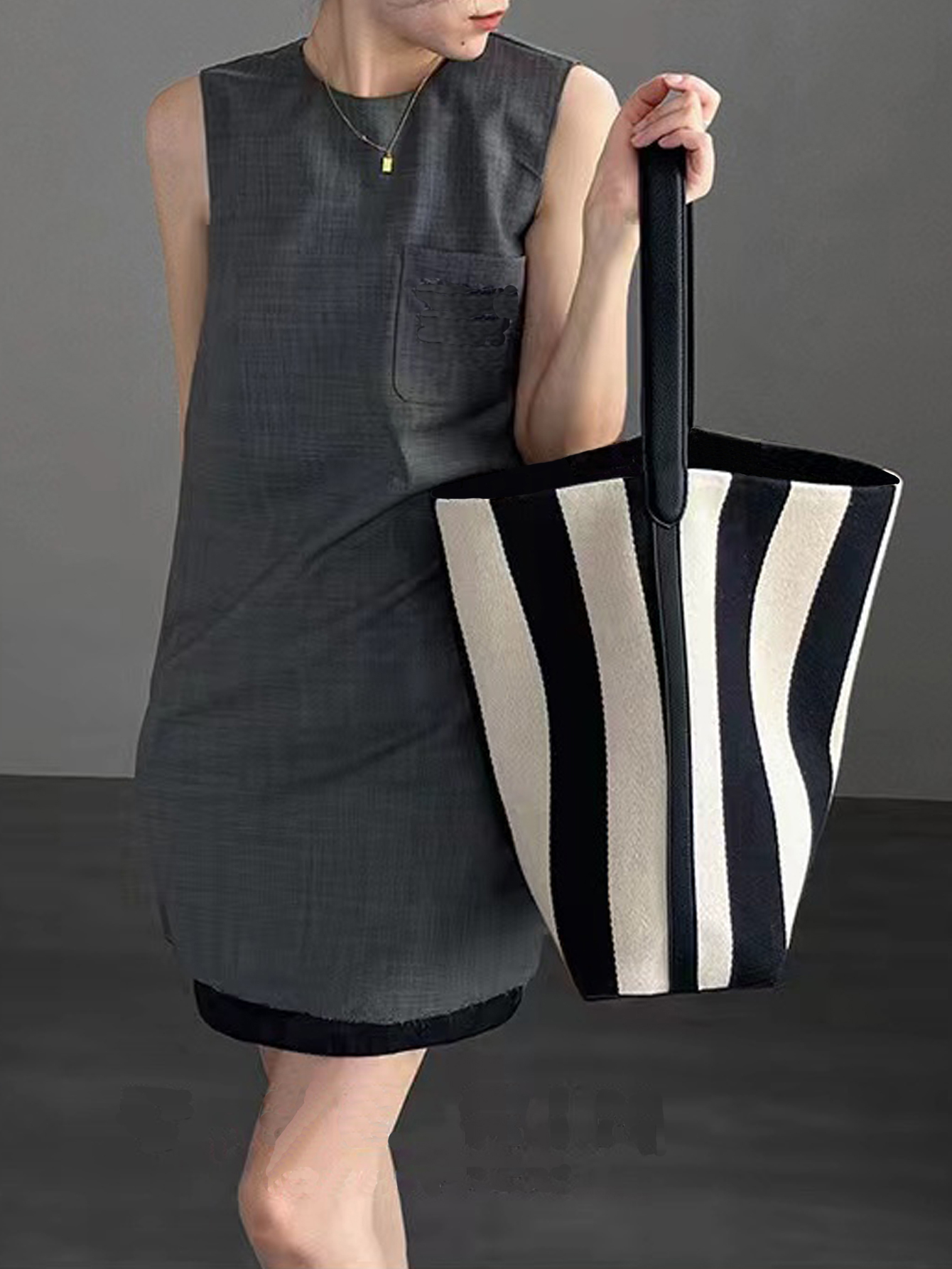 Niche striped canvas bucket ba - Women Bags Prada บทวิจารณ์และราคา