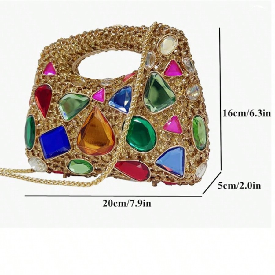 Women Luxury Diamond Rhineston - Clutch Bag Evening บทวิจารณ์และราคา