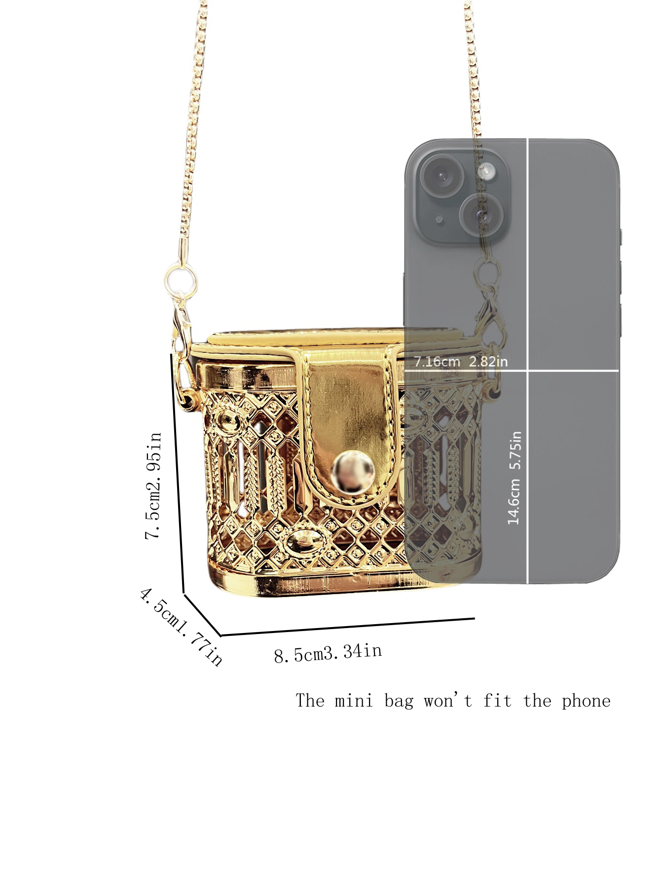 Small bag Golden Designer shou - Clutch Bag Evening บทวิจารณ์และราคา
