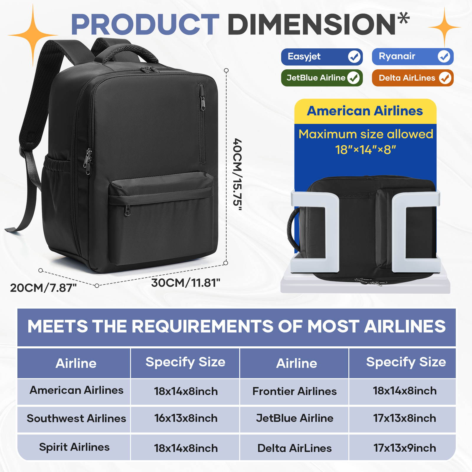 Ryanair Hand Luggage 40x30x20, - Women Hand Bags For Office บทวิจารณ์และราคา