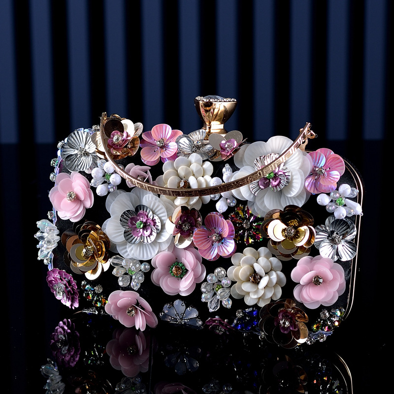 Fashion Women Bags Flower Diam - Clutch Bag Evening บทวิจารณ์และราคา