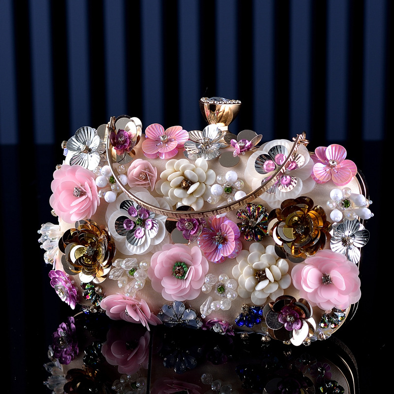 Fashion Women Bags Flower Diam - Clutch Bag Evening บทวิจารณ์และราคา