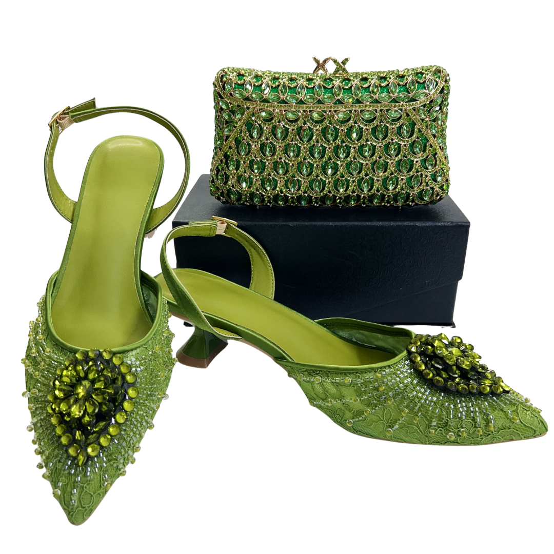 Italian Designer Evening Shoes - Clutch Bag Evening บทวิจารณ์และราคา